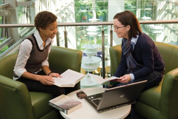 Students Sitting in Library