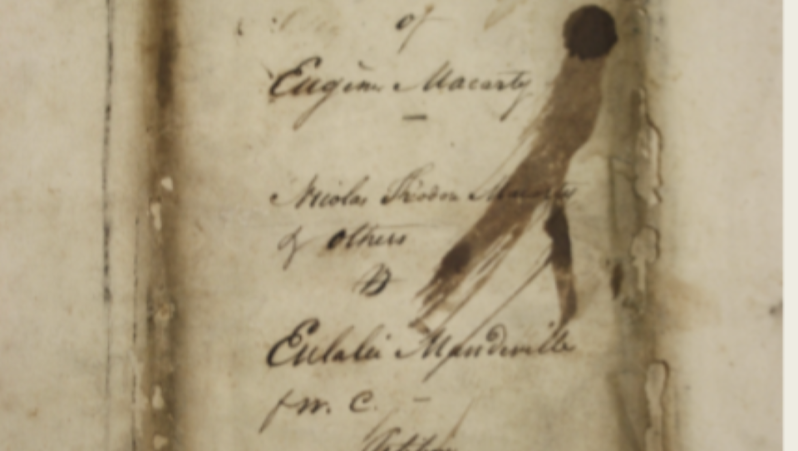 Section of historical document about Eulalie Mandeville