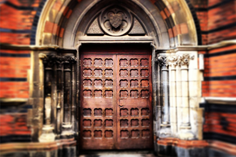 exterior doorway leading in to the graduate school