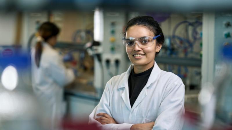 Pharmacy student with arms crossed