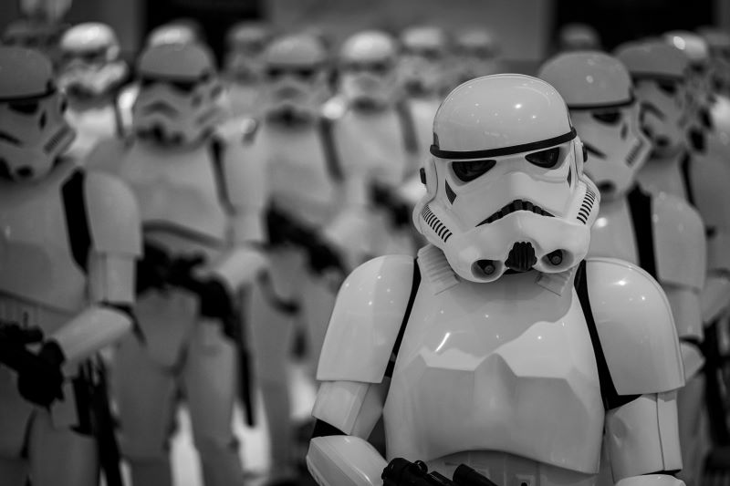 Image of stormtroopers from "Star Wars"