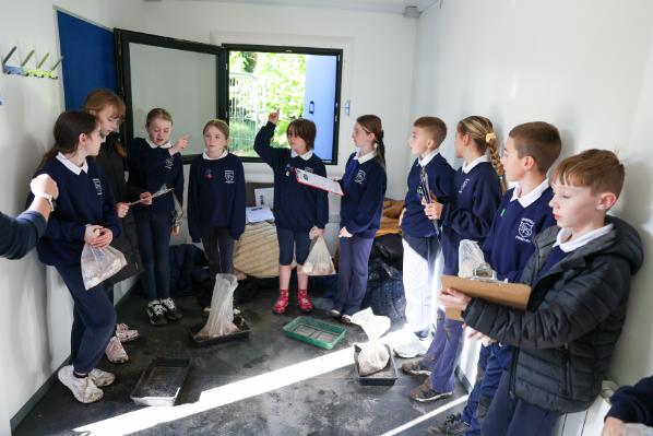 14. Pupils learning more about what they have found