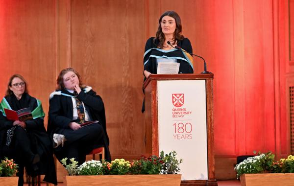 20. Emma McAllister delivers a powerful speech, celebrating the friendships, confidence and community spirit built through R-City.
