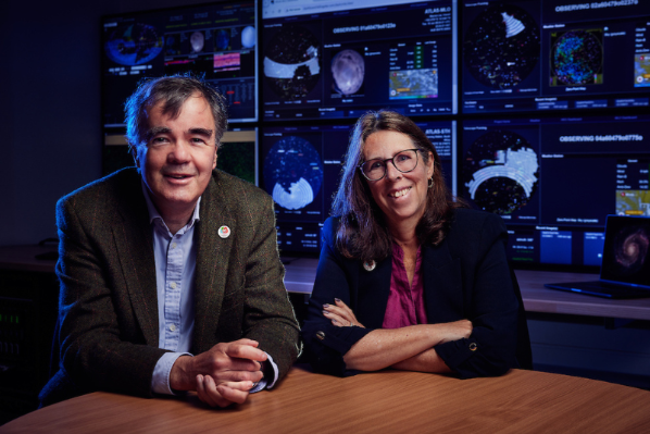 Julie & Richard Buchanan in astrophysics lab setting