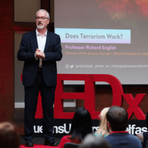 TEDx Ctrl+Alt+Del Speaker on Stage - Professor Richard English