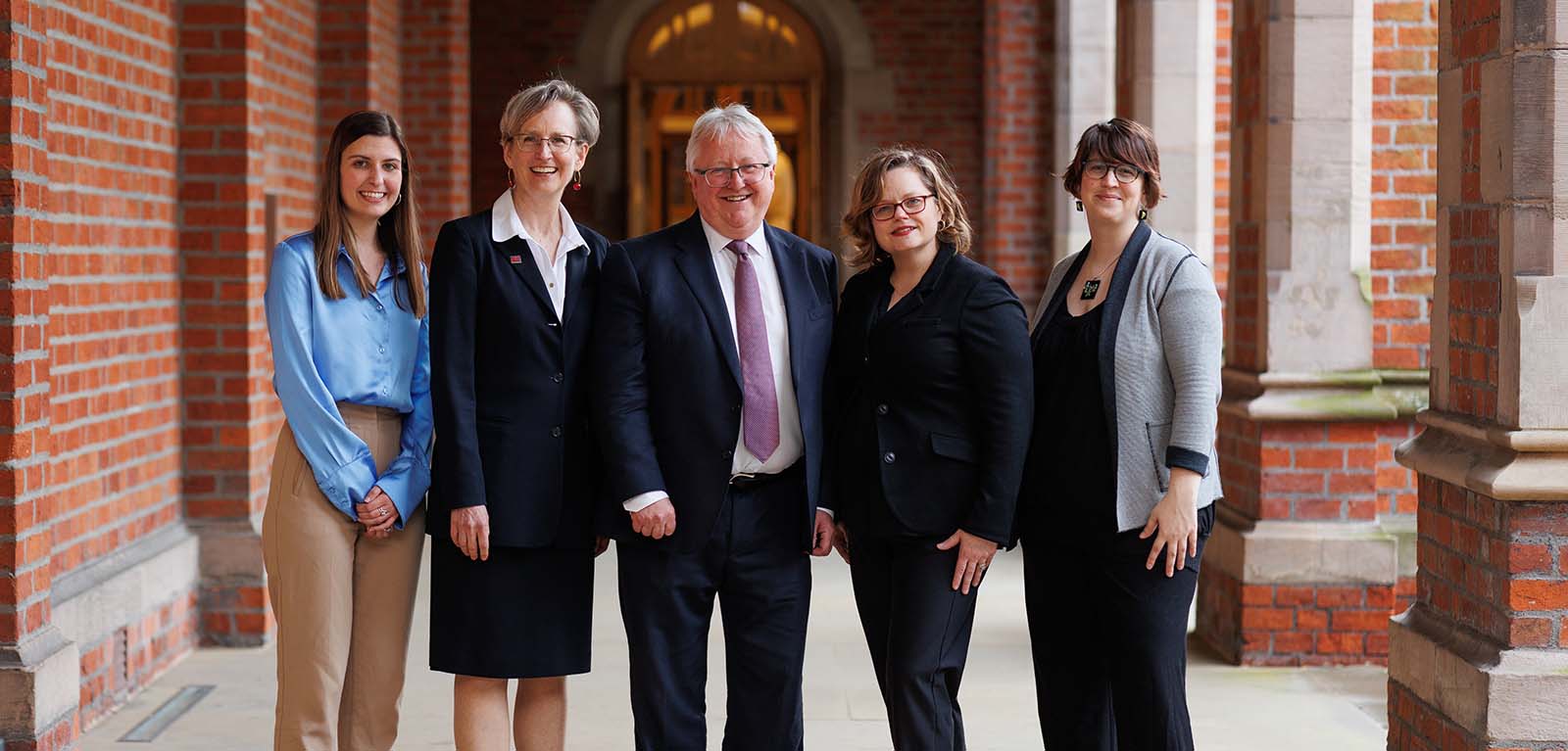 Katelyn Barnes, Maria Ballinska, Professor Michael Alcorn, Maria McGarrity, Lindsey Appell