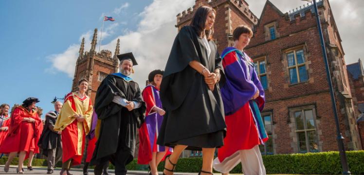 Summer graduation procession