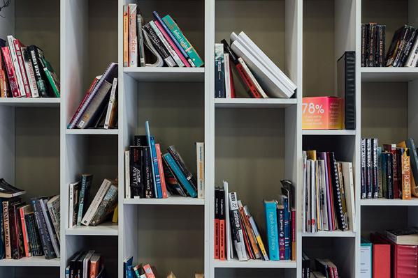 Take a book, leave a book at the library wall.