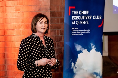 Ms Marguerite Sayers, Executive Director of Customer Solutions at ESB and President of Engineers Ireland presenting the Sir Bernard Crossland Lecture