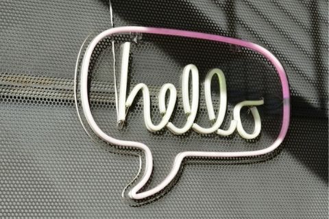 Hello sign