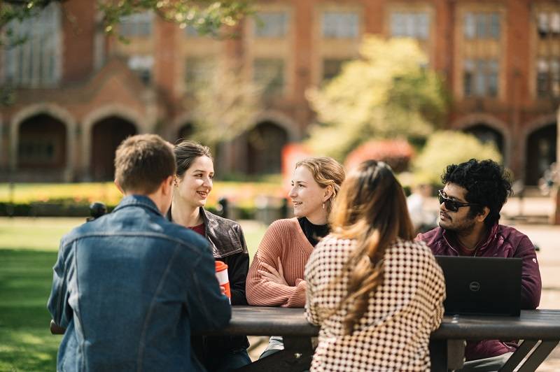 Students in Quad at Queen's