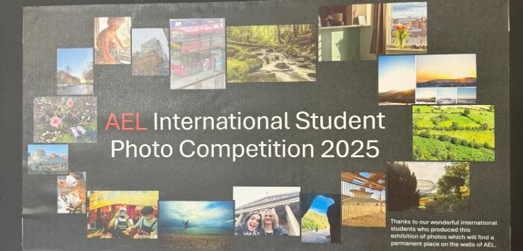 AEL photo competition banner featuring student image submissions