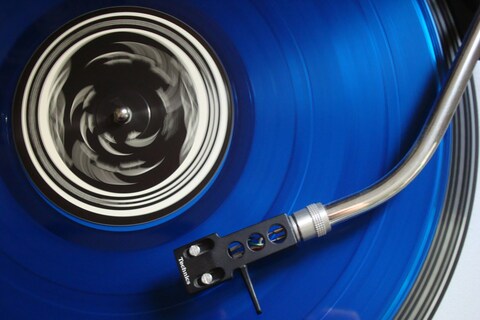 Blue vinyl record