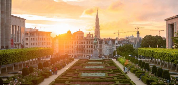 Sunset in Brussels, Belgium