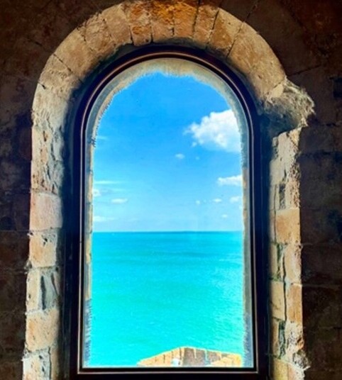 View of sea from Carrickfergus castle