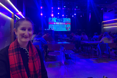 Student Charlene at Star Wars quiz
