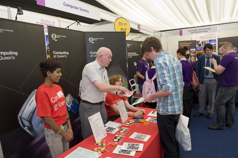 Computing at Queen's stall at Open Day