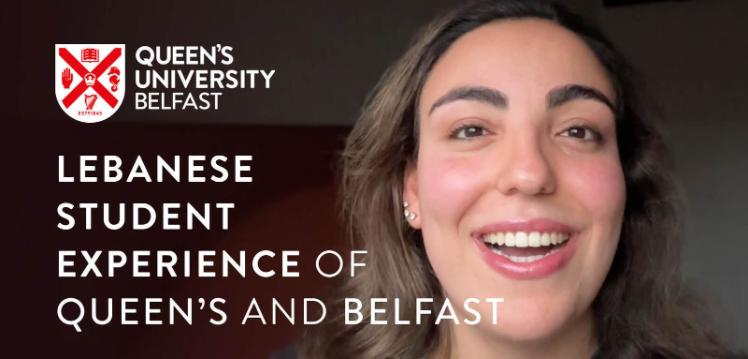 Student Ghada discussing her Queen's experience as a Lebanese student in vlog thumbnail