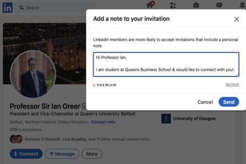 LinkedIn connection request