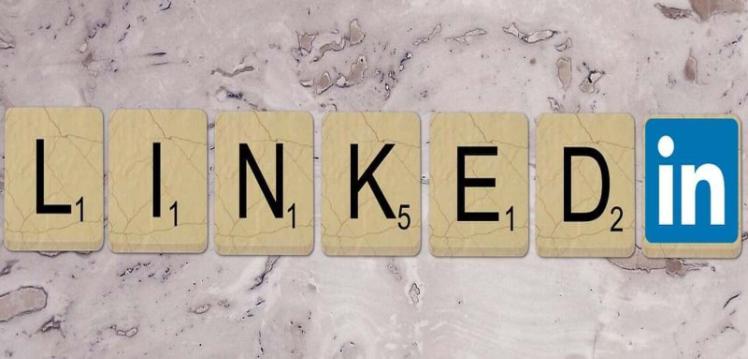 LinkedIn spelled out in scrabble letters