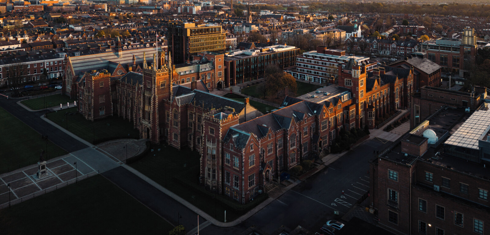 Queen's main campus at sunrise