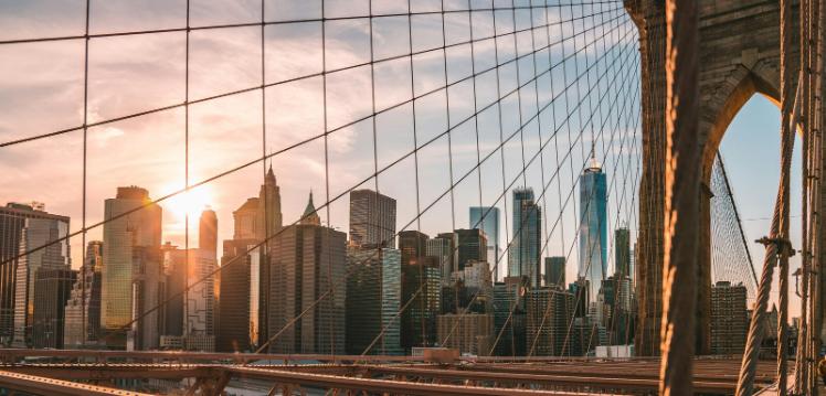 New York skyline from a bridge