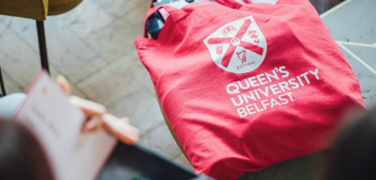 Queen's red tote bag