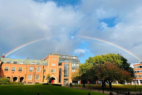 Rainbow over the quad