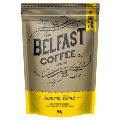 Bag of Samson blend Belfast coffee