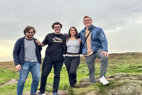 Group of students hiking