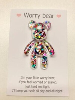 Resin worry bear