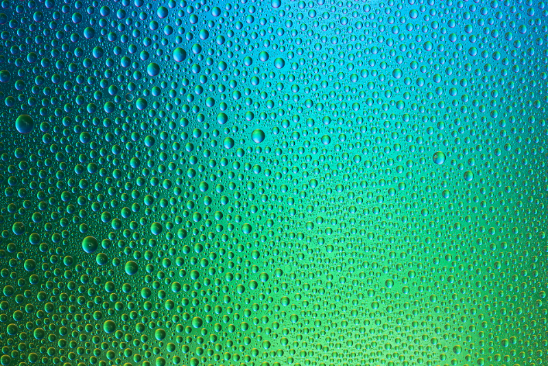 Water droplets on glass