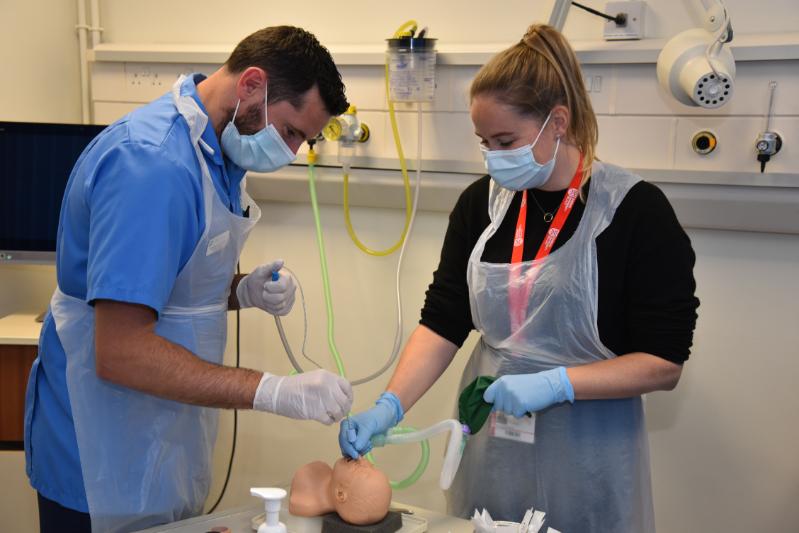 nurses practising skills