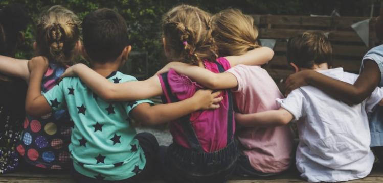 Children in a group