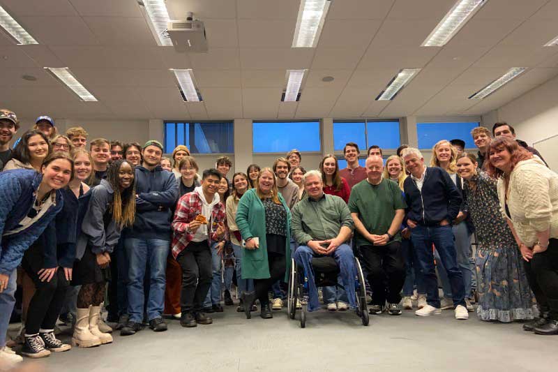 20+ Belmont University female and male students with event hosts from Northern Ireland