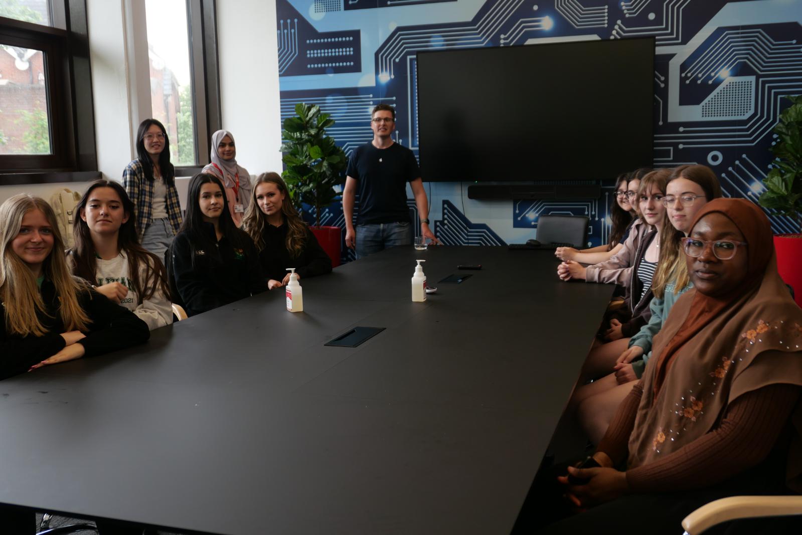 Girls into Electronics in The Board Room with Jason from Apple