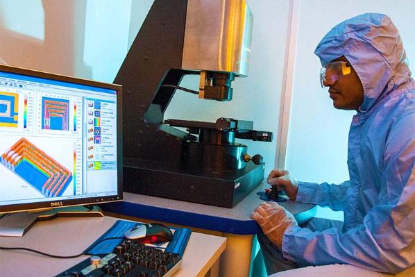 Student working in a laboratory