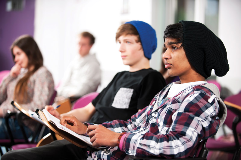 Group of teenagers in an educational setting