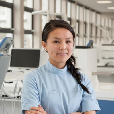 Dentistry Student in teaching lab