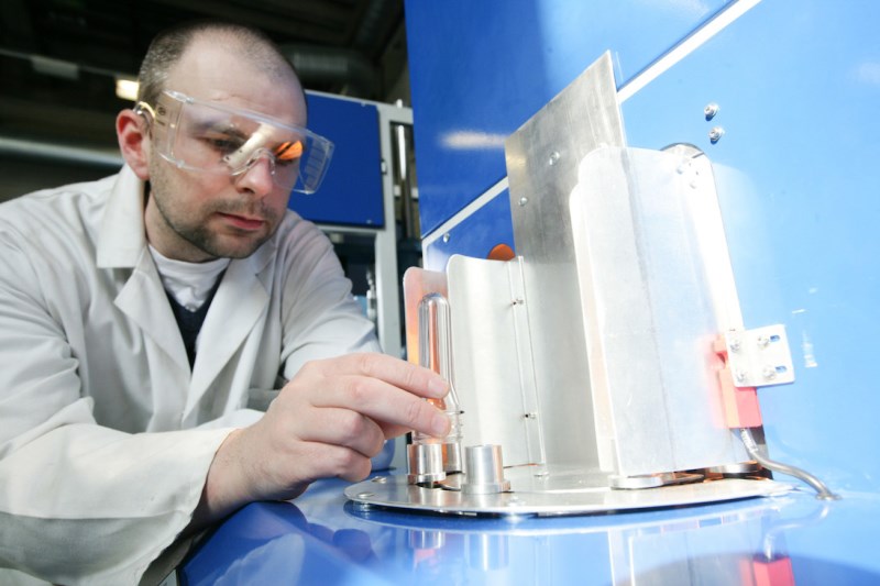 Researcher working in laboratory