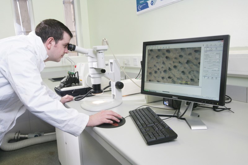 Researcher working in laboratory