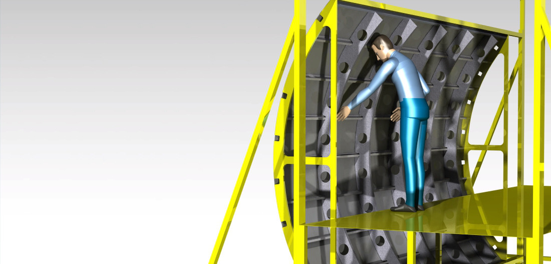 CAD model of fuselage assembly