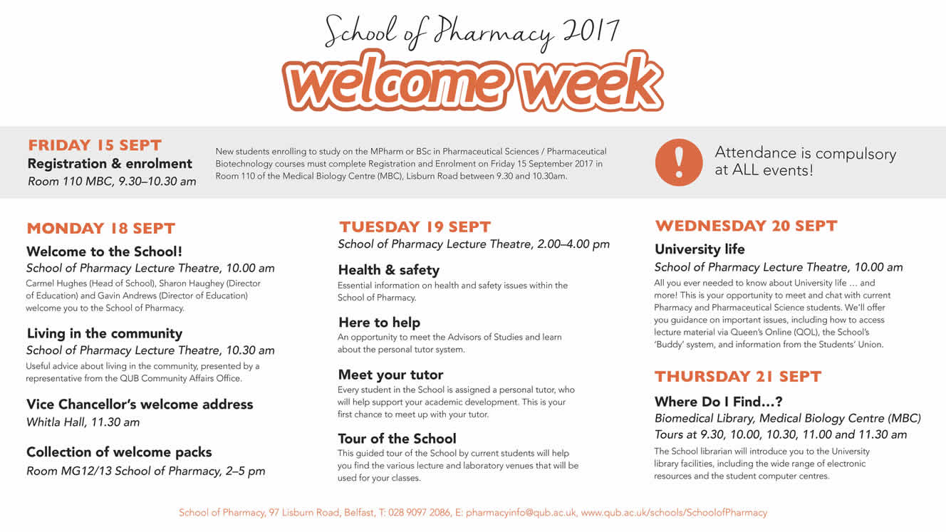 welcome week 2017