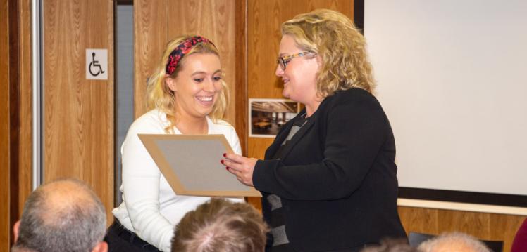 Award presented to a student at Law School prize giving