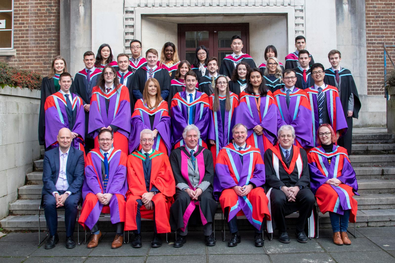 An image of graduating students at the 2020 winter graduation ceremony