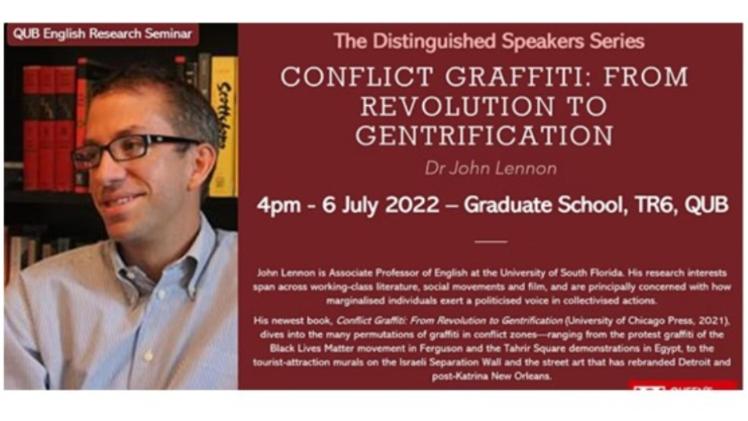 Image with picture of Dr John Lennon to the left and information on the Lecture