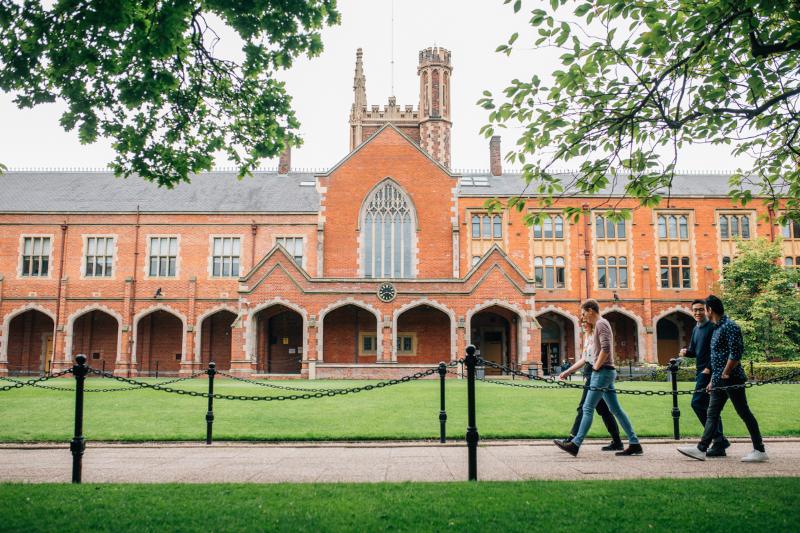 Students walking in Quad