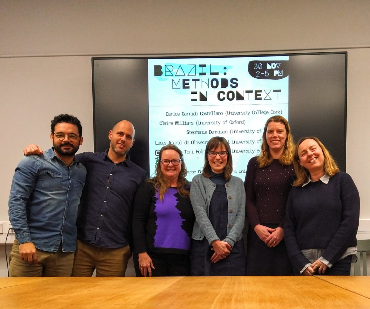 Dr Lucas Amaral de Oliveira, Dr Carlos Garrido Castellano, Dr Claire Williams, Dr Tori Holmes, Professor Sarah Bowskill, and Professor Stephanie Dennison pictured left to right