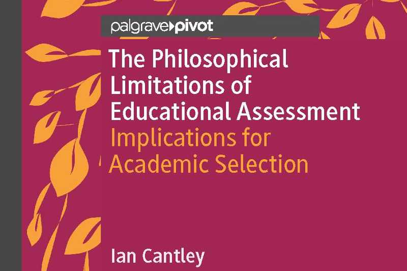 dark pink background with text: Philosophical Limitations of Educational Assessment