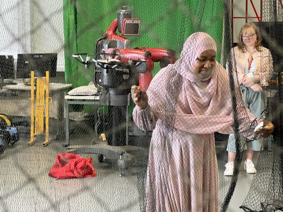 Kabirat Olayemi in Robotics Lab Ashby